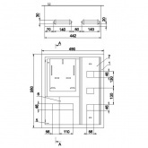 Щит металлический ЩУРв-3/18зо-1 36 УХЛ3 IP31 на 3-фазный счетчик и 18 модулей встраиваемый ИЭК
