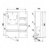 Щит металлический ЩУРв-3/18зо-1 36 УХЛ3 IP31 на 3-фазный счетчик и 18 модулей встраиваемый ИЭК