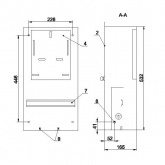 Щит металлический ЩУРв-3/9зо-1 36 УХЛ3 IP30 на 3-фазный счетчик и 9 модулей встраиваемый ИЭК