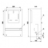 Щит металлический ИЭК ЩУРв-1/12зо-1 36 УХЛ3 IP31 на 1-фазный счетчик и 12 модулей встраиваемый