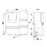 Щит металлический ЩУРв-1/15зо-1 36 УХЛ3 IP30 на 1-фазный счетчик и 15 модулей встраиваемый ИЭК