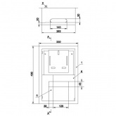 Щит металлический ЩУРв-1/9зо-1 36 УХЛ3 IP30 на 1-фазный счетчик и 9 модулей встраиваемый ИЭК
