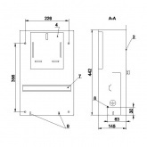 Щит металлический ЩУРв-1/9зо-1 36 УХЛ3 IP30 на 1-фазный счетчик и 9 модулей встраиваемый ИЭК