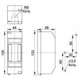 Бокс ИЭК КМПн 1/2 на 1-2 модуля накладной пластиковый без дверки