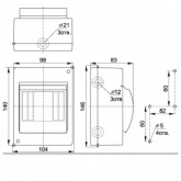 Бокс ИЭК КМПн 2/4 на 4 модуля накладной пластиковый с прозрачной дверкой