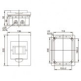 Щит встраиваемый пластиковый ИЭК ЩРВ-П-4 4 модуля с прозрачной дверкой IP41