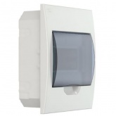 Щит встраиваемый пластиковый ИЭК ЩРВ-П-8 8 модулей с прозрачной дверкой IP41