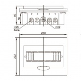 Щит встраиваемый пластиковый ИЭК ЩРВ-П-12 12 модулей с прозрачной дверкой IP41
