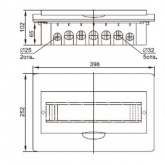 Щит встраиваемый пластиковый ИЭК ЩРВ-П-18 18 модулей с прозрачной дверкой IP41
