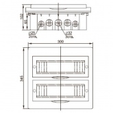 Щит встраиваемый пластиковый ИЭК ЩРВ-П-24 24 модуля (2х12) с прозрачной дверкой IP41