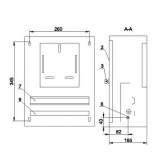 Щит металлический ИЭК ЩУРн-1/12з-0 74 У2 IP54 на 1-фазный счетчик и 12 модулей навесной