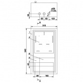 Щит металлический ИЭК ЩУРн-3/12з-0 74 У2 IP54 на 3-фазный счетчик и 12 модулей навесной