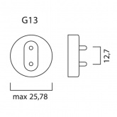 Люминесцентная лампа T8 Feron FLU1 10W G13 6400K 345mm