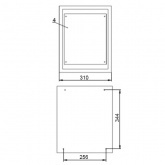 Щит металлический ИЭК ЩМП-1-0 36 УХЛ3 IP31, с монтажной платой 395х310х220