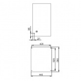 Щит металлический ИЭК ЩМП-3-0 36 УХЛ3 IP31, с монтажной платой 650х500х220
