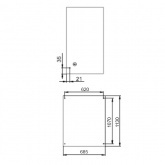 Щит металлический ИЭК ЩМП-6-0 36 УХЛ3 IP31, с монтажной платой 1200х750х300