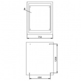 Щит металлический ИЭК ЩМП-7-0 36 УХЛ3 IP31, с монтажной платой 1320х750х300