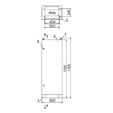 Шкаф металлический напольный ИЭК ЩМП-16.6.4-0 36 УХЛ3 IP31, с цоколем 1600х600х400
