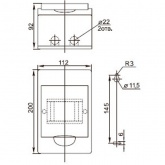 Щит навесной пластиковый ИЭК ЩРН-П-4 4 модуля с прозрачной дверкой IP41 (электрический шкаф)