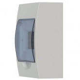 Щит навесной пластиковый ИЭК ЩРН-П-4 4 модуля с прозрачной дверкой IP41 (электрический шкаф)