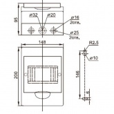 Щит навесной пластиковый ИЭК ЩРН-П-6 6 модулей с прозрачной дверкой IP41 (электрический шкаф)