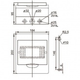 Щит навесной пластиковый ИЭК ЩРН-П-8 8 модулей с прозрачной дверкой IP41 (электрический шкаф)