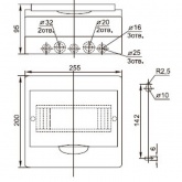 Щит навесной пластиковый ИЭК ЩРН-П-12 12 модулей с прозрачной дверкой IP41 (электрический шкаф)