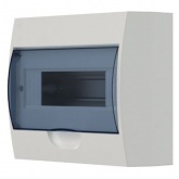 Щит навесной пластиковый ИЭК ЩРН-П-12 12 модулей с прозрачной дверкой IP41 (электрический шкаф)