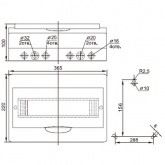 Щит навесной пластиковый ИЭК ЩРН-П-18 18 модулей с прозрачной дверкой IP41 (электрический шкаф)