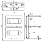 Щит навесной пластиковый ИЭК ЩРН-П-24 24 модуля (2х12) с прозрачной дверкой IP41 (электрический шкаф)