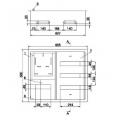 Щит металлический ЩУРн-3/42зо-1 36 УХЛ3 IP31 на 3-х фазный счетчик и 42 модуля навесной ИЭК