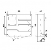 Щит металлический ЩУРн-3/42зо-1 36 УХЛ3 IP31 на 3-х фазный счетчик и 42 модуля навесной ИЭК