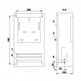 Щит металлический ИЭК ЩУРн-3/12зо-1 540х310х165 на 3-х фазный счетчик и 12 модулей навесной