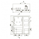 Щит металлический ИЭК ЩУРн-3/30зо-1 36 УХЛ3 IP31 на 3-х фазный счетчик и 30 модулей навесной