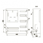 Щит металлический ИЭК ЩУРн-3/30зо-1 36 УХЛ3 IP31 на 3-х фазный счетчик и 30 модулей навесной
