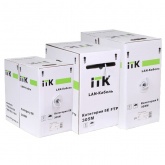 Кабель витая пара ITK неэкранированный U/UTP 4х2х24AWG cat 5e LSZH solid серый [305м] (провод для интернета)
