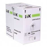 Кабель витая пара ITK неэкранированный U/UTP 4х2х24AWG cat 5e LSZH solid серый [305м] (провод для интернета)