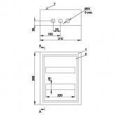 Щит металлический ИЭК TITAN 3 ЩРн-24з-1 24(2х12) модулей навесной 395х310х120 УХЛ3 IP31 серый