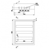 Щит металлический ИЭК TITAN 3 ЩРн-54з-1 54(3х18) модулей навесной 540х440х120 УХЛ3 IP31 серый
