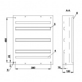 Щит металлический ИЭК TITAN 3 ЩРн-54з-1 54(3х18) модулей навесной 540х440х120 УХЛ3 IP31 серый