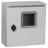 Щит металлический влагозащищенный ИЭК ЩУ1/1-0 74 У1 310х300х150 на 1-ф счетчик IP66