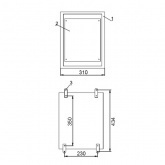 Щит металлический влагозащищенный ИЭК ЩМП-1-0 У2 IP54, с монтажной платой 395х310х220
