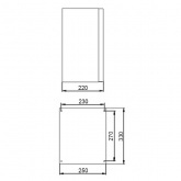 Щит металлический влагозащищенный ИЭК ЩМП-1-0 У2 IP54, с монтажной платой 395х310х220