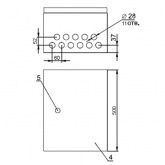 Щит металлический влагозащищенный ИЭК ЩМП-2-0 У2 IP54, с монтажной платой 500х400х220