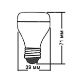 Лампа светодиодная Foton FL-LED R39 5W 2700K 230V E14 450Lm теплый свет