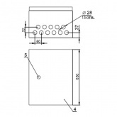 Щит металлический влагозащищенный ИЭК ЩМП-3-0 У2 IP54, с монтажной платой 650х500х220
