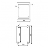 Щит металлический влагозащищенный ИЭК ЩМП-3-0 У2 IP54, с монтажной платой 650х500х220