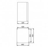 Щит металлический влагозащищенный ИЭК ЩМП-3-0 У2 IP54, с монтажной платой 650х500х220
