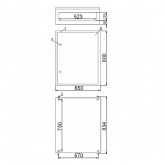 Щит металлический влагозащищенный ИЭК ЩМП-4-0 У2 IP54, с монтажной платой 800х650х250