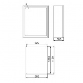 Щит металлический влагозащищенный ИЭК ЩМП-6-0 У2 IP54, с монтажной платой 1200х750х300